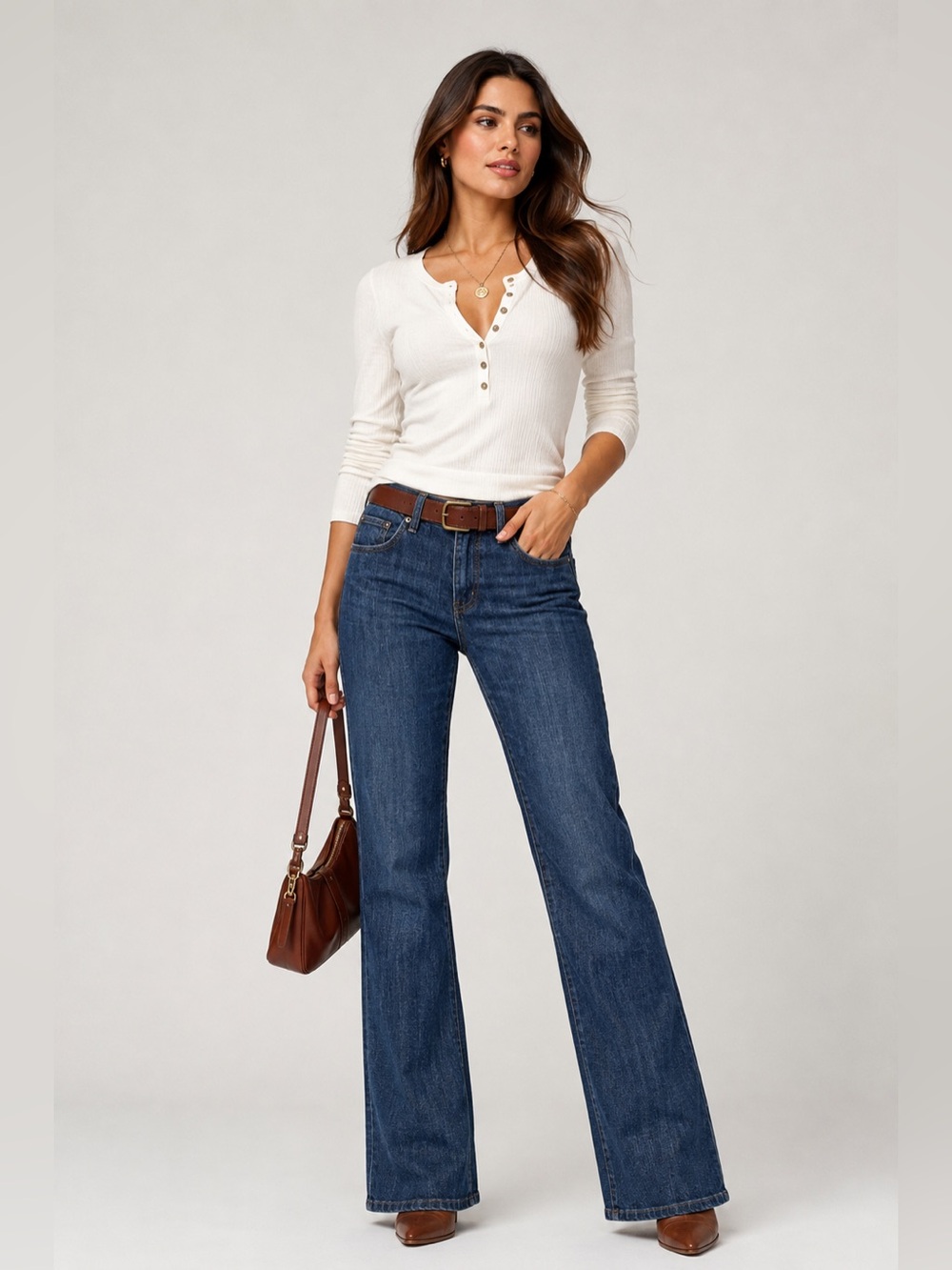 Bobbie Brooks Relaxed Jeans size 12 Med Wash Denim Boot Cut 5 Pocket 67227